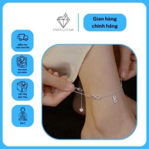 lắc chân bạc đính đá energleam silver xmxmw060173