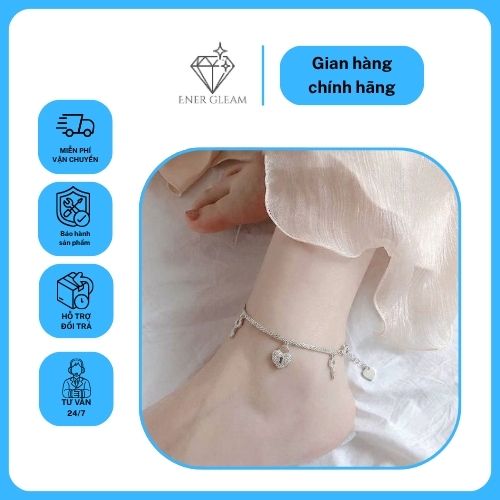 lắc chân bạc đính đá energleam silver xmxmw060173 lắc chân bạc đính đá energleam silver xmxmw060173