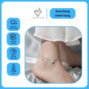 lắc chân bạc đính đá energleam silver xmxmw060173