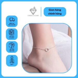 lắc chân bạc đính đá energleam silver xmxmw060173