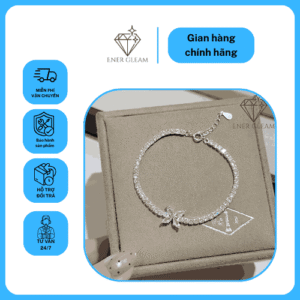 lắc tay bạc nữ cánh bướm Đính Đá ener gleam