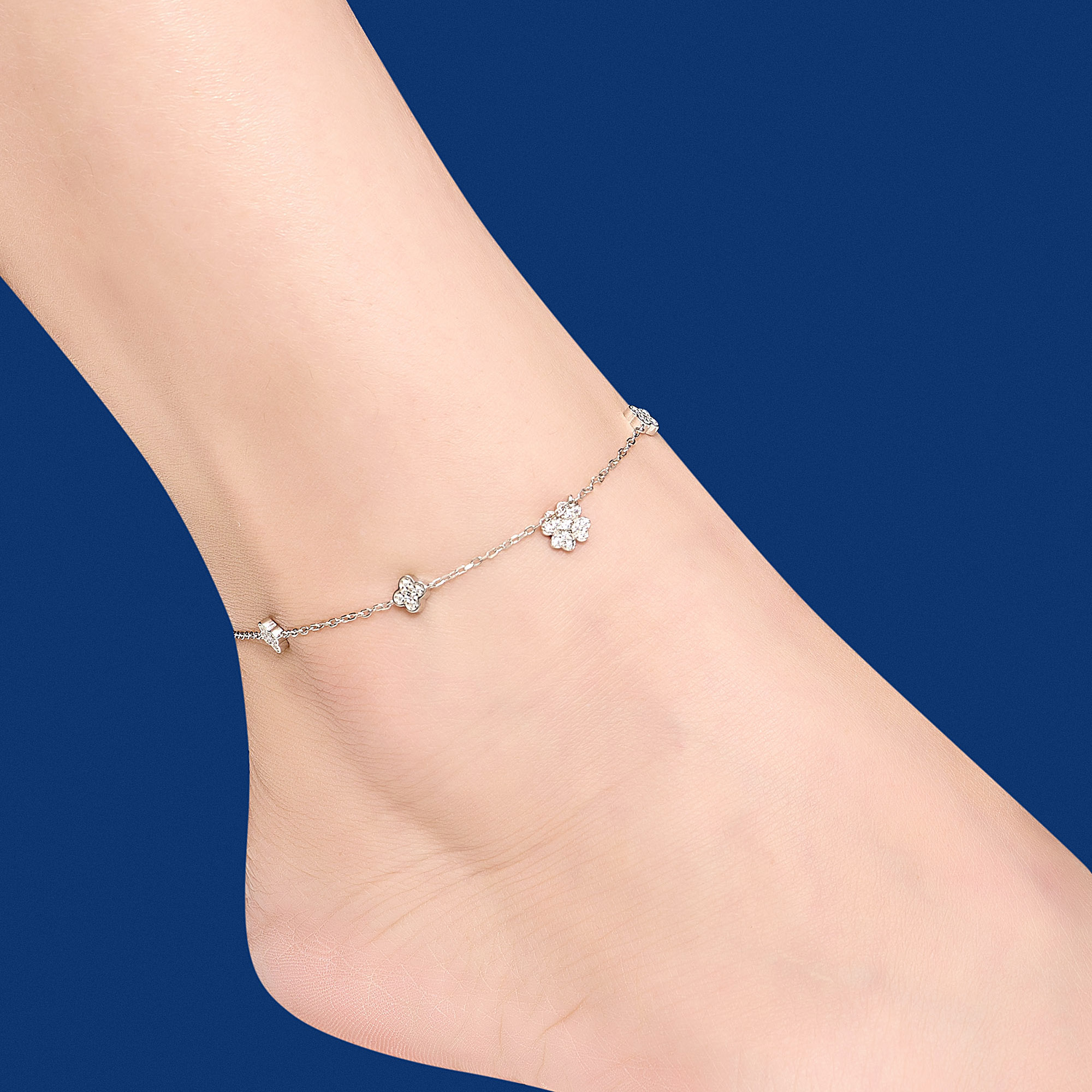 lắc chân bạc đính đá energleam silver xmxmw060178 lắc chân bạc đính đá energleam silver xmxmw060178