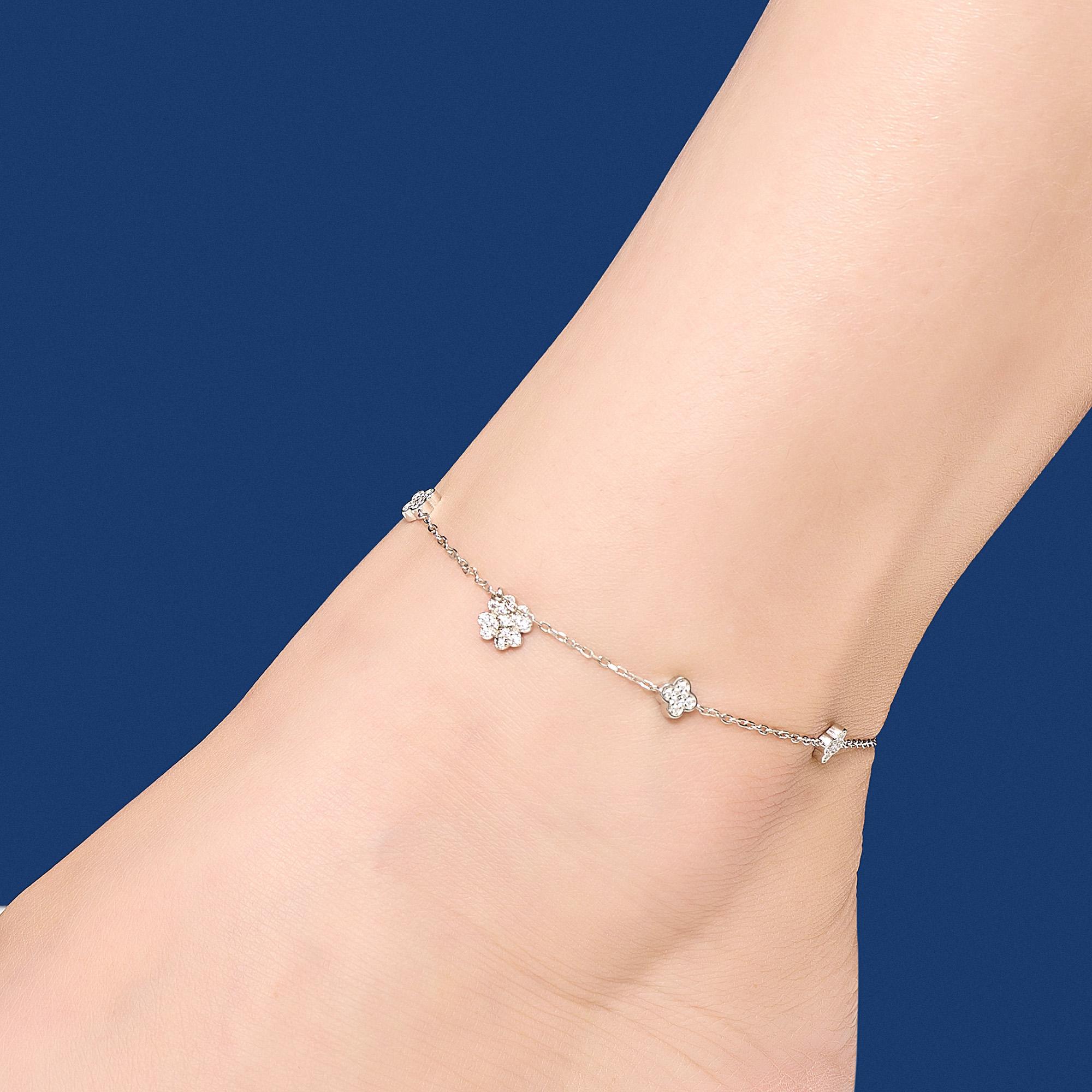 lắc chân bạc đính đá energleam silver xmxmw060178 lắc chân bạc đính đá energleam silver xmxmw060178