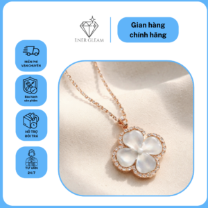 dây chuyền cỏ bốn lá cho nữ thiết kế tinh tế biểu tượng may mắn