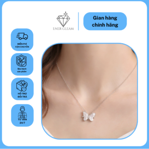 dây chuyền nữ energleam, vòng cổ nữ hồ điệp đính đá xà cừ lumiera fsa 22