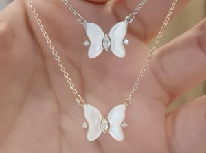 Dây chuyền nữ energleam, vòng cổ nữ hồ điệp đính đá xà cừ Lumiera FSA 22 dây chuyền nữ energleam, vòng cổ nữ hồ điệp đính đá xà cừ lumiera fsa 22